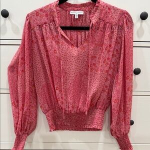 Women's Pink Floral Blouse